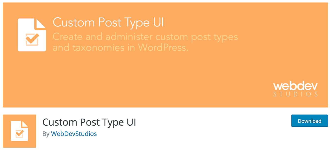 custom post type ui WordPress Plugin